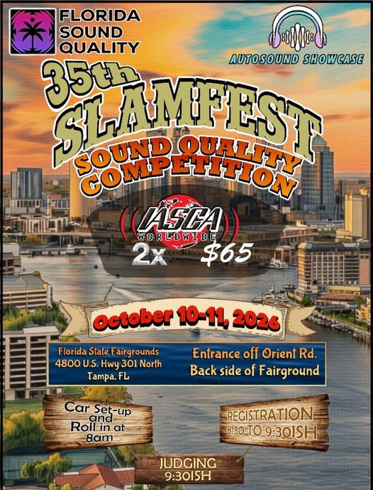 Flyer for 35th Slamfest Sound Quality Competition