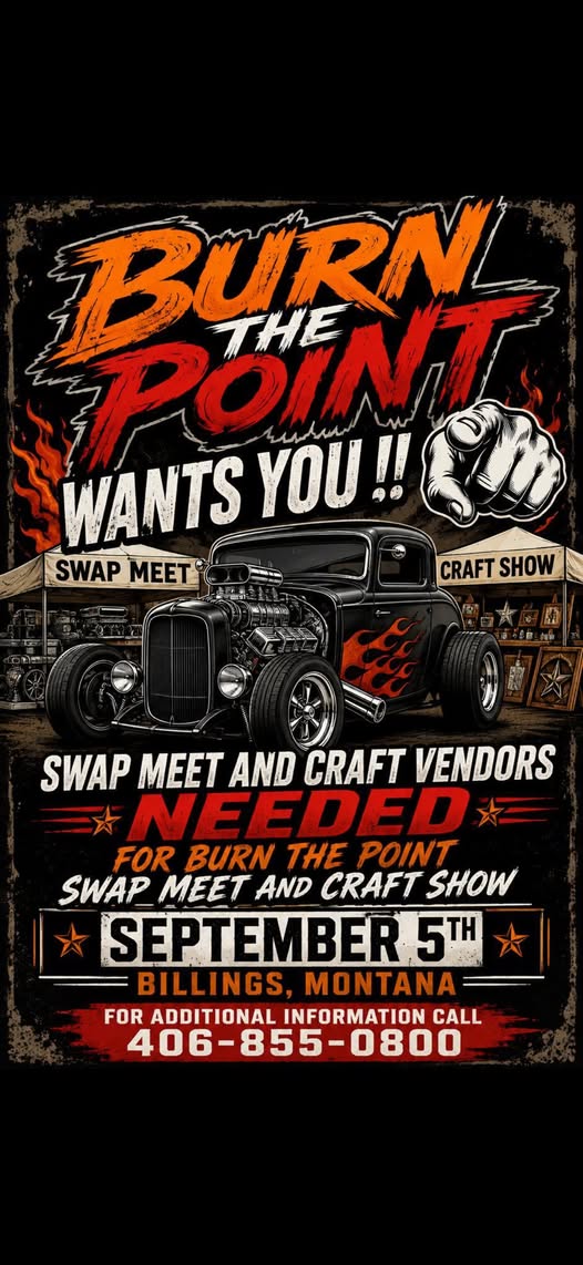 Burn the Point Swap Meet and Craft Show flyer