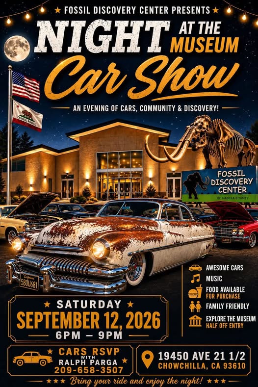 Night at the Museum Car Show flyer