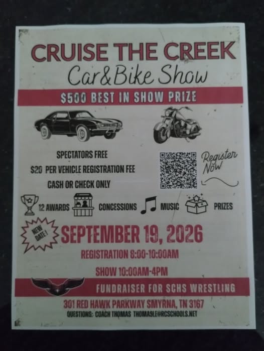 Cruise the Creek Car & Bike Show flyer