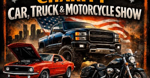 Flyer for Charity Car, Truck & Motorcycle Show