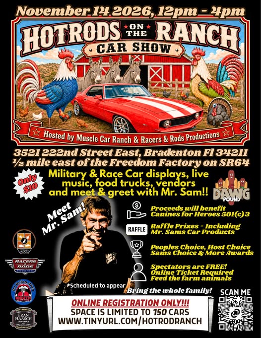 Flyer for Hot Rods at the Ranch Car Show
