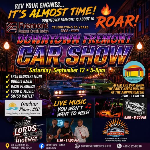 Downtown Fremont Car Show flyer