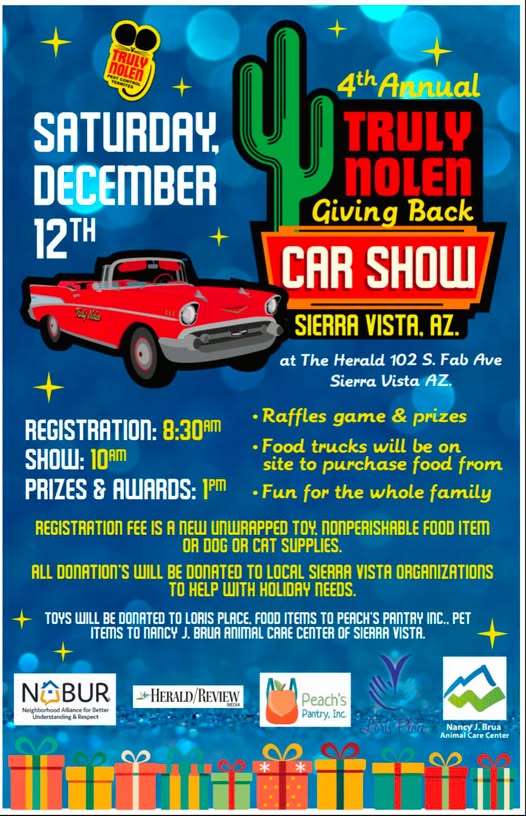 Flyer for 4th Annual Truly Nolen Giving Back Car Show