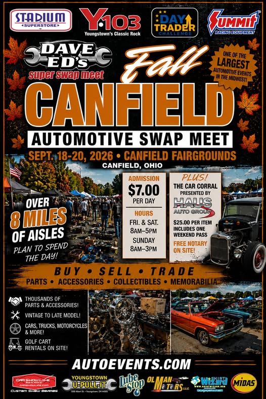Fall Canfield Automotive Swap Meet flyer