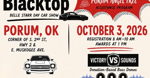 Blacktop Belle Starr Day Car Show flyer