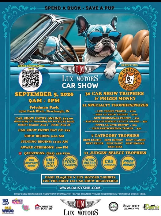 Lux Motors Car Show flyer