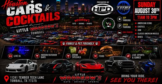 Houston Cars & Cocktails flyer