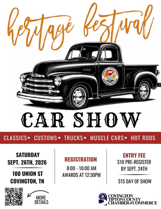 Heritage Festival Car Show flyer