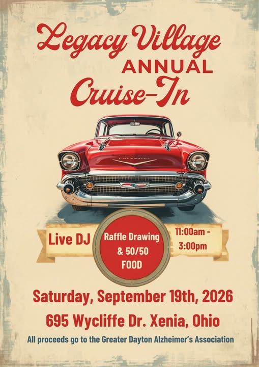 Legacy Village Annual Cruise-In flyer