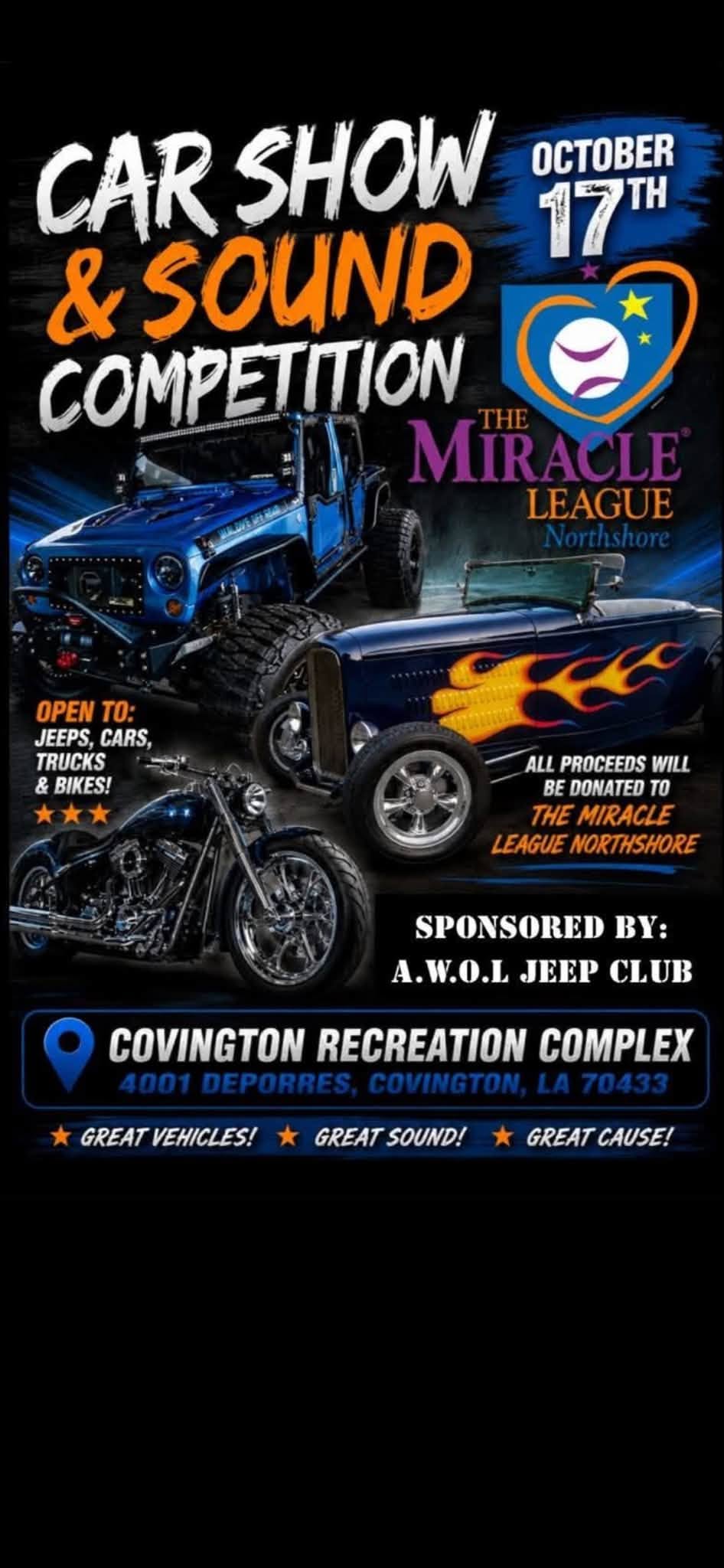 Flyer for Car Show & Sound Competition