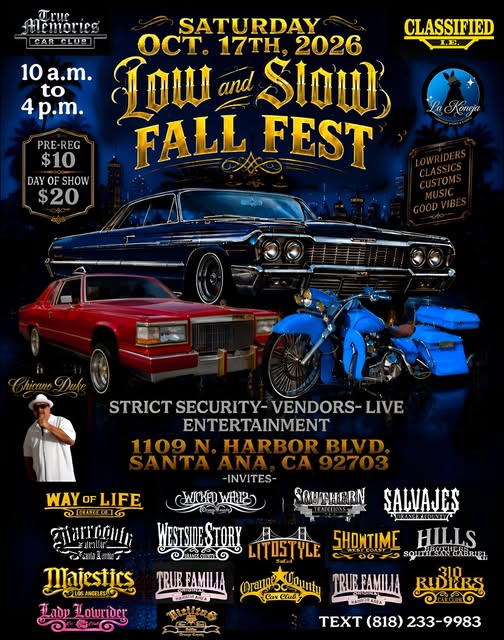 Flyer for Low and Slow Fall Fest
