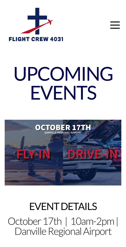 Flyer for Flight Crew 4031 Fly-In and Drive-In