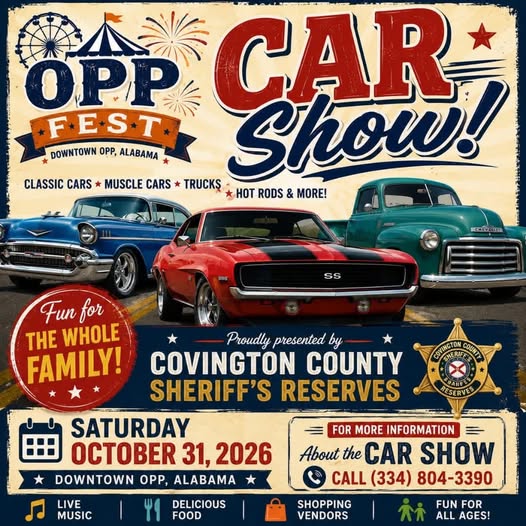Flyer for OPP Fest Car Show
