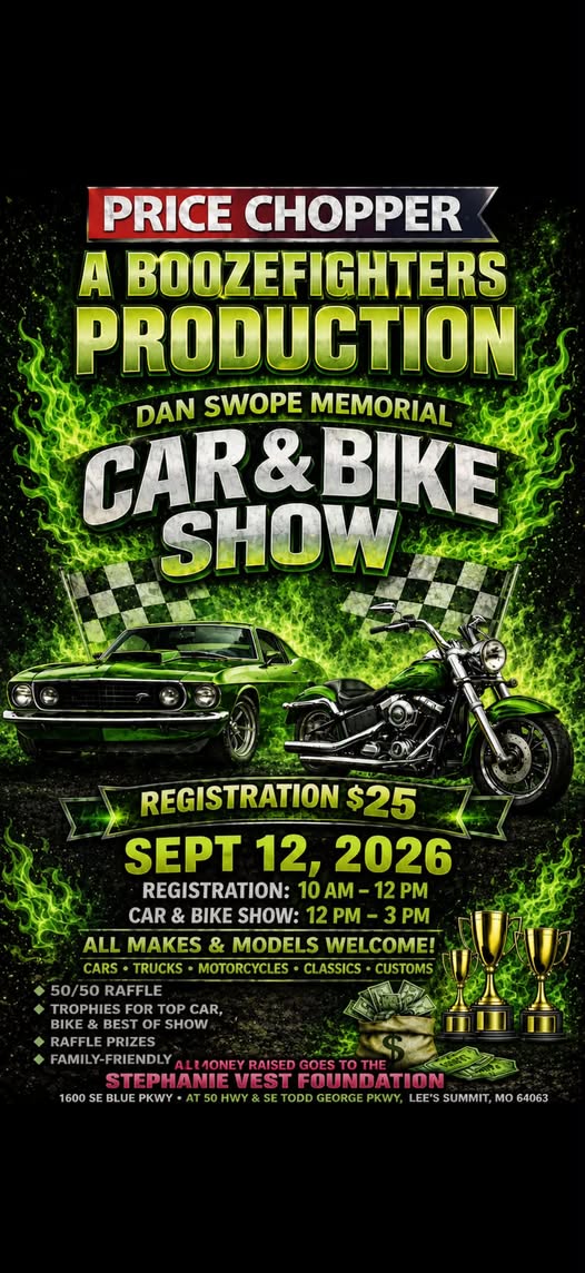 Price Chopper A Boozefighters Production Dan Swope Memorial Car & Bike Show flyer