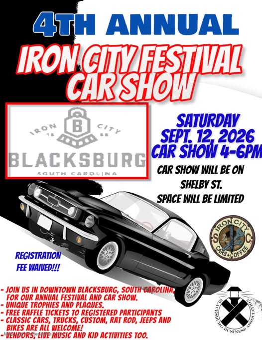 4th Annual Iron City Festival Car Show flyer