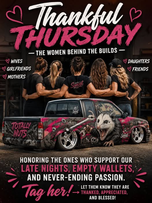 Flyer for Thankful Thursday - The Women Behind the Builds