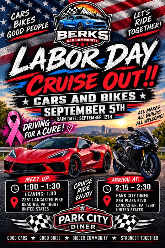 Labor Day Cruise Out - Cars and Bikes flyer