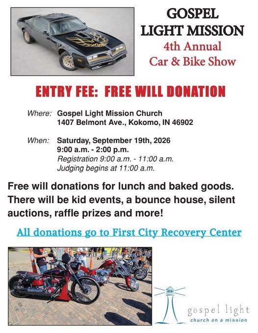 Gospel Light Mission 4th Annual Car & Bike Show flyer