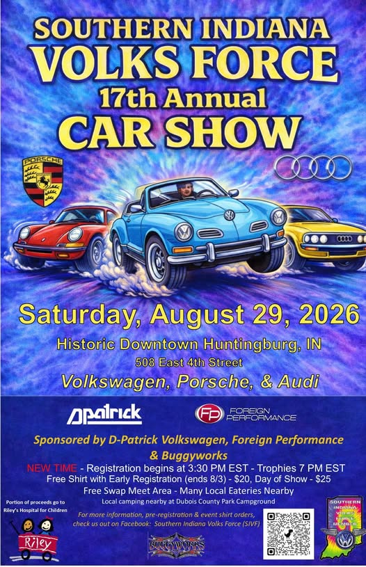Southern Indiana Volks Force 17th Annual Car Show flyer