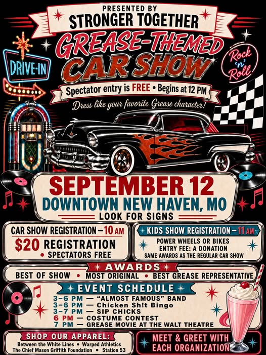 Grease-Themed Car Show flyer