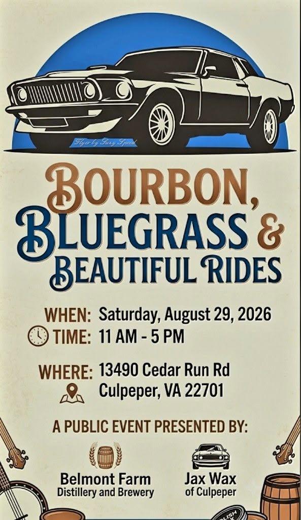 Bourbon, Bluegrass & Beautiful Rides flyer