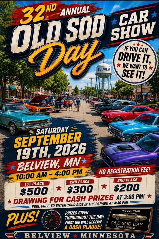 32nd Annual Old Sod Day Car Show flyer