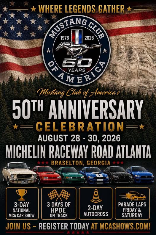 Mustang Club of America's 50th Anniversary Celebration flyer