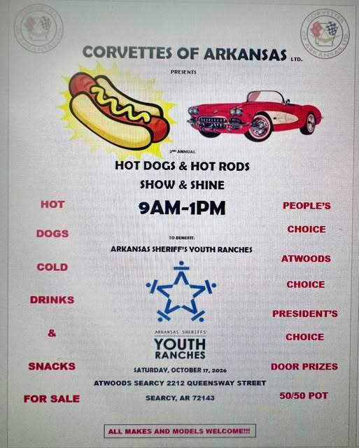 Flyer for Hot Dogs & Hot Rods Show & Shine