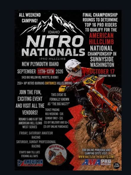 Idaho Nitro Nationals flyer