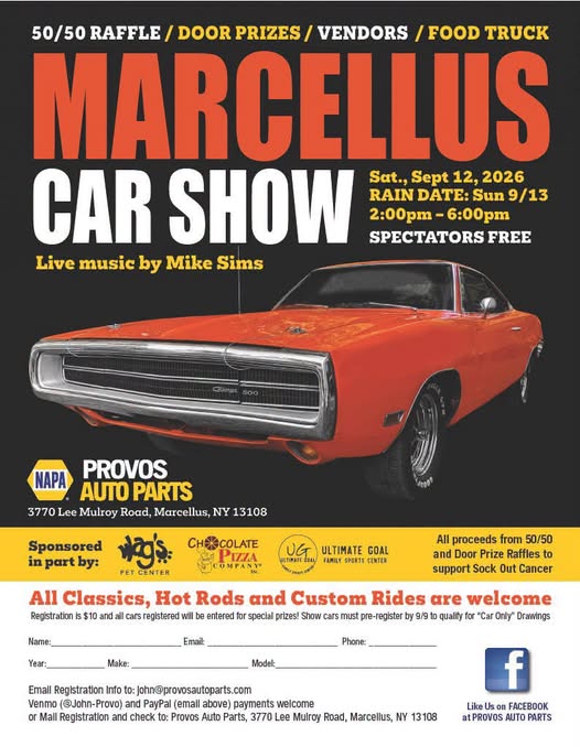 Marcellus Car Show flyer