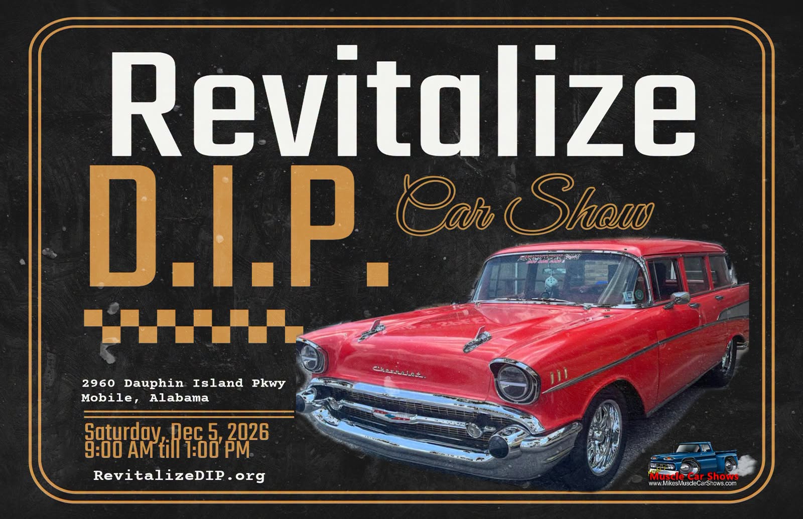 Flyer for Revitalize D.I.P Car Show