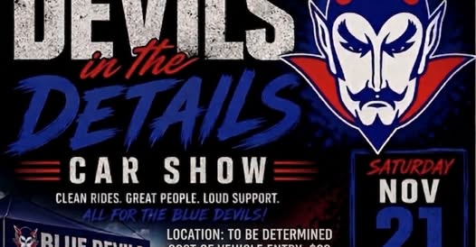 Flyer for Devils in the Details Car Show