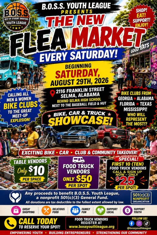 B.O.S.S. Youth League - The New Flea Market flyer