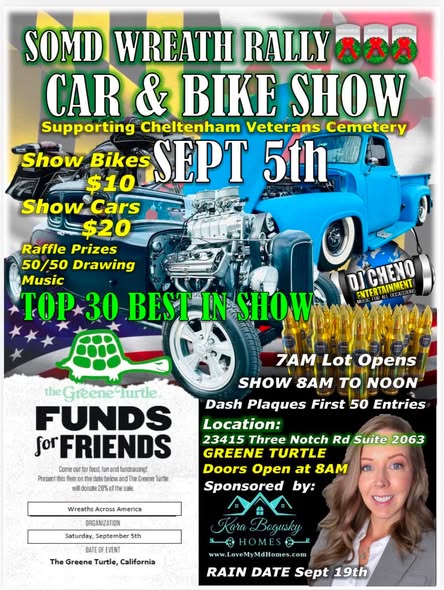 SOMD Wreath Rally Car & Bike Show flyer