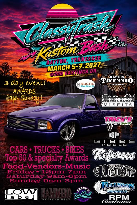 Flyer for Classy Trash Kustom Bash