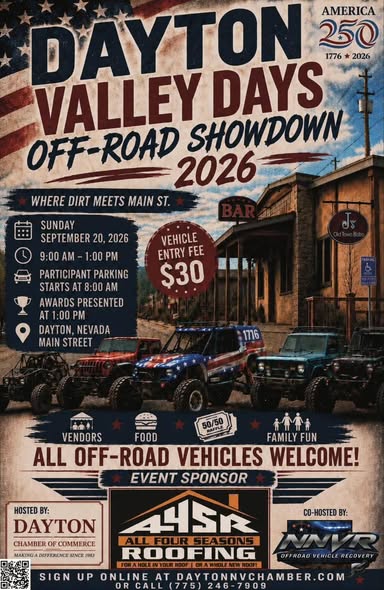 Dayton Valley Days Off-Road Showdown 2026 flyer