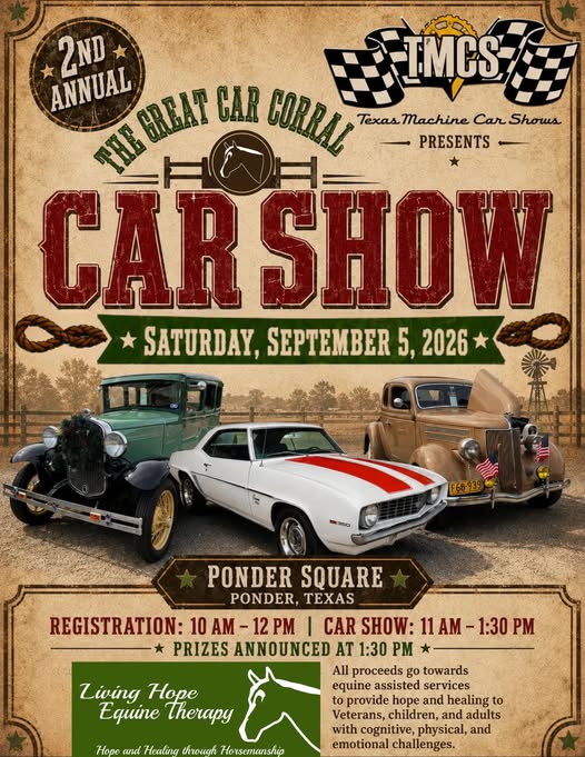 The Great Car Corral Car Show flyer
