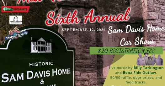 Sixth Annual Sam Davis Home Car Show flyer