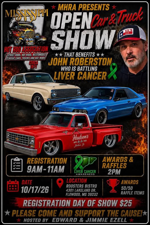 Flyer for MHRA Open Car & Truck Show