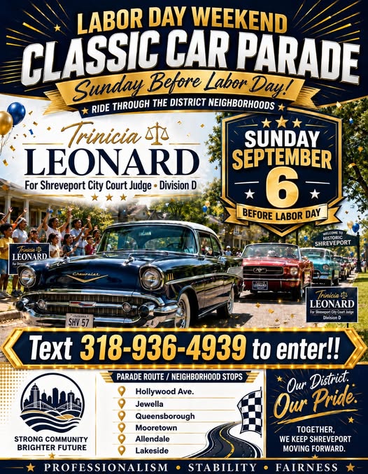 Labor Day Weekend Classic Car Parade flyer