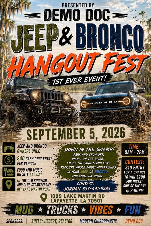 Jeep & Bronco Hangout Fest flyer