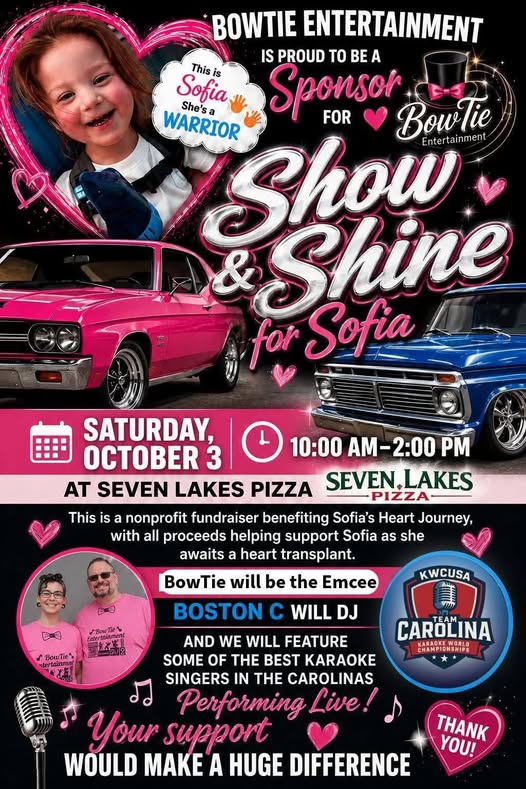 Show & Shine for Sofia flyer