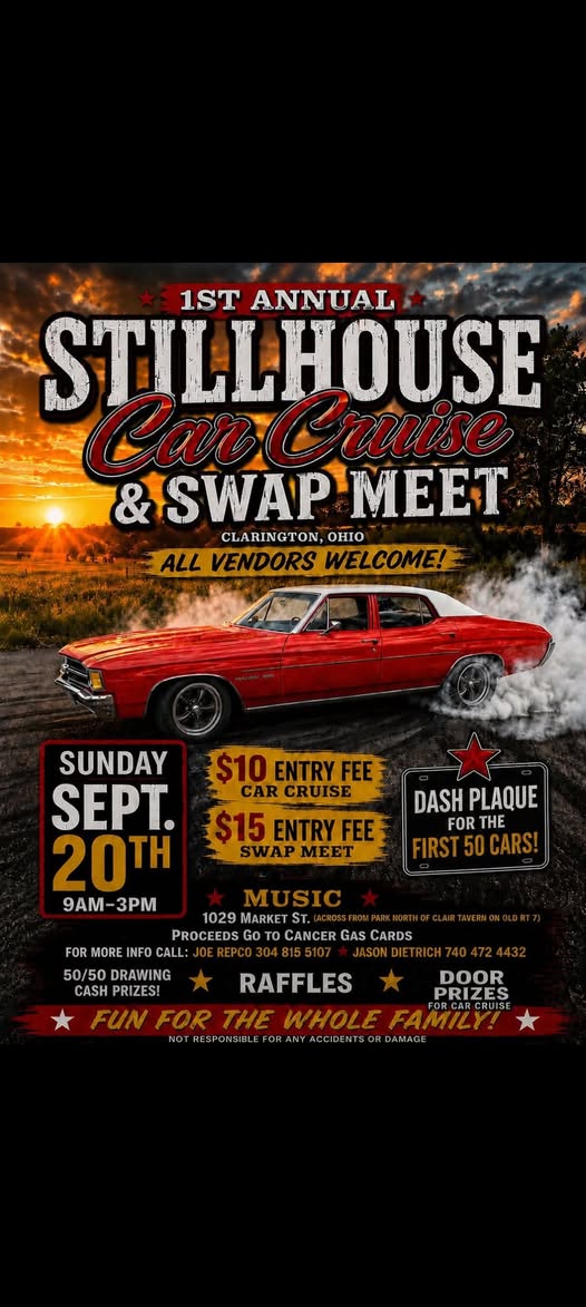 1st Annual Stillhouse Car Cruise & Swap Meet flyer