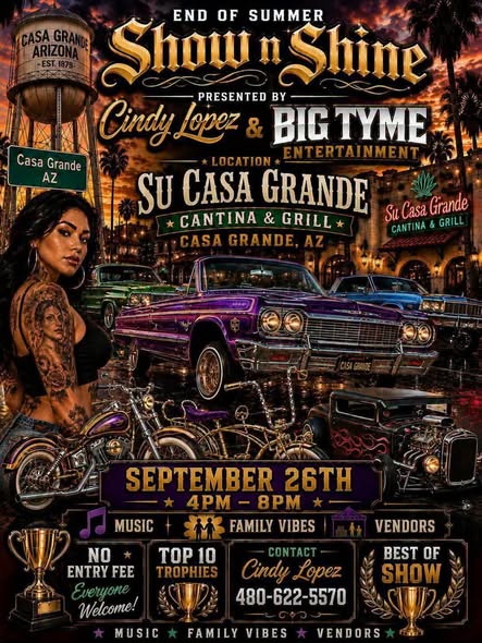 End of Summer Shout n Shine flyer