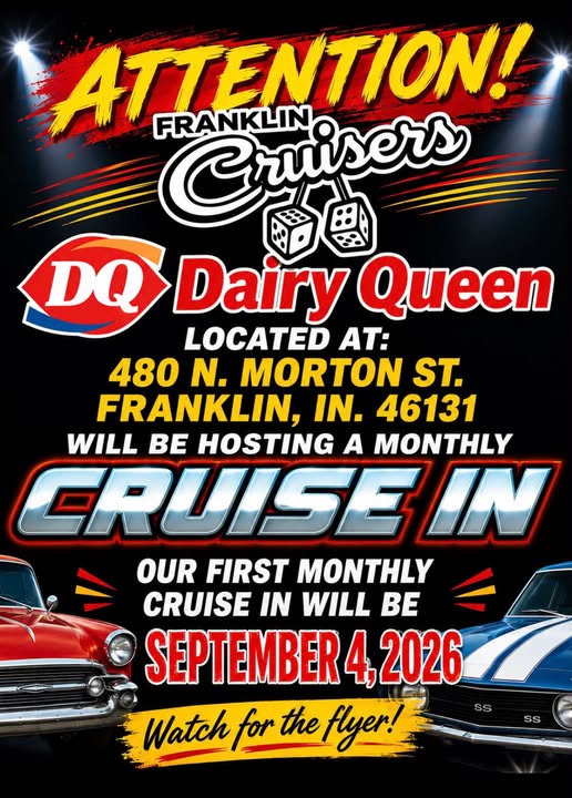 Franklin Cruisers Monthly Cruise In flyer