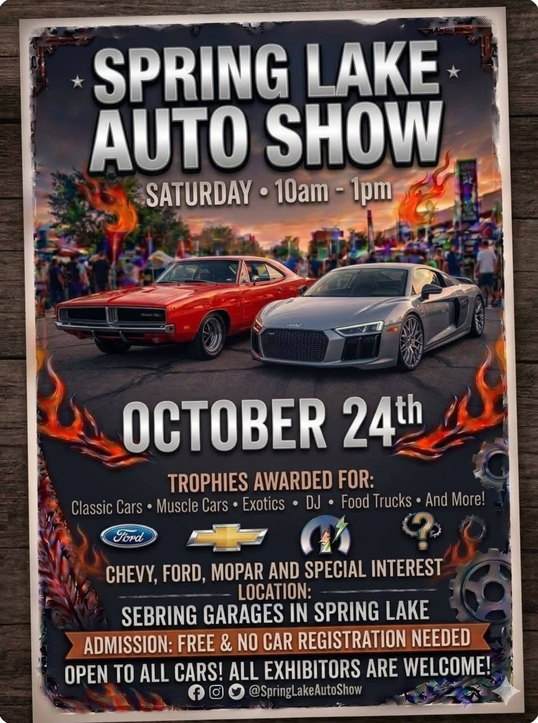Flyer for Spring Lake Auto Show