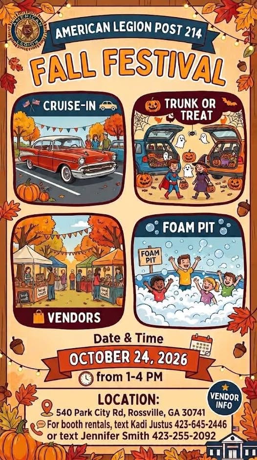 Flyer for American Legion Post 214 Fall Festival