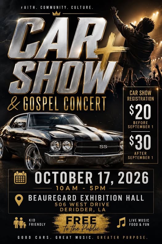 Flyer for Car Show & Gospel Concert