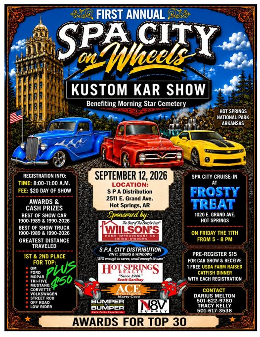 Spa City Cruise-In at Frosty Cream flyer